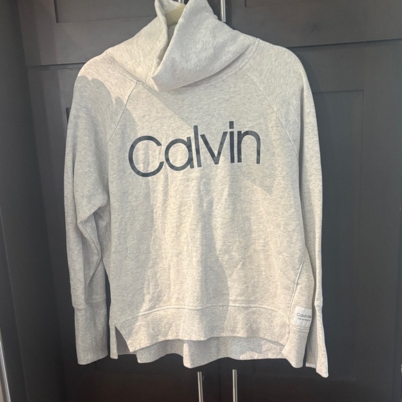 Calvin Klein Light Gray Logo Sweatshirt - Picture 1 of 4
